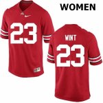 NCAA Ohio State Buckeyes Women's #23 Jahsen Wint Red Nike Football College Jersey ZAS5045GN